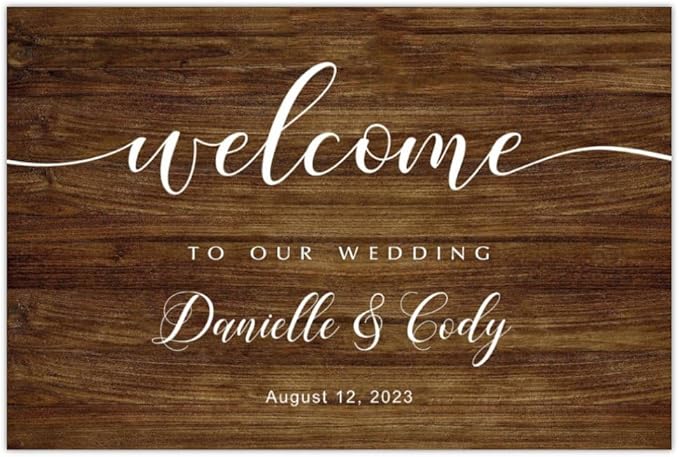 Generic Rustic Wedding Sign, 12x18 inches, Weatherproof & Fade-Resistant - Image 8