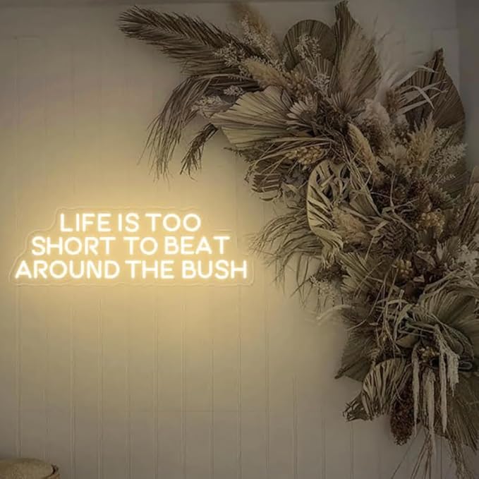Life is Too Short to Beat Around the Bush Neon Sign, Wax Specialist Wall Sign - Image 8