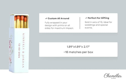 10 Boxes - Customized Matchboxes Colorful Tips - Image 2