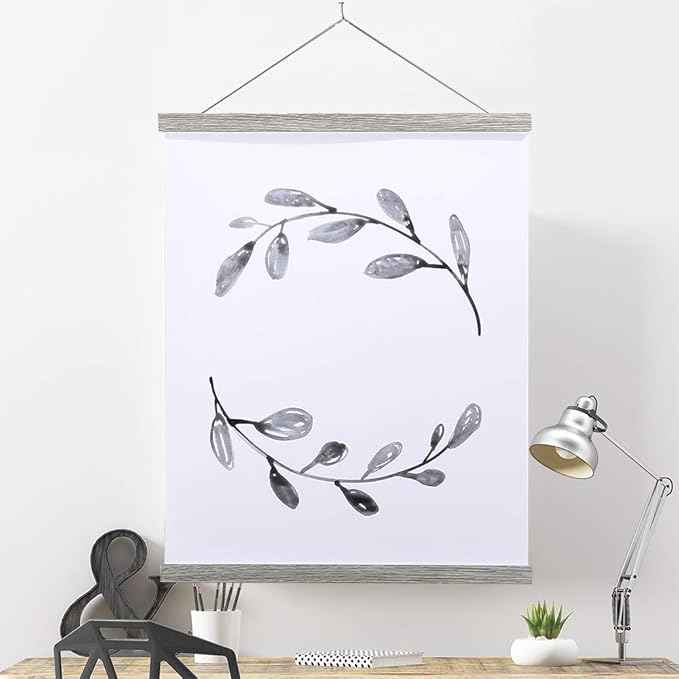 Magnetic Poster Hanger, 23x34 23x33 23x35 Poster Frame Wood Wooden Magnet Print - Image 6