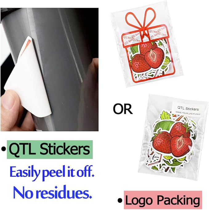 QTL Fruit Stickers for Kids Vegetable Stickers for Water Bottles Laptop - Image 5