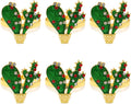 Cactus Napkin Rings Set of 6, Summer Wedding Party Napkin Holder Buckles by Unknown