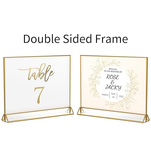 NIUBEE 6Pack 6 x 4 Horizontal Clear Acrylic Sign Holder - Image 5