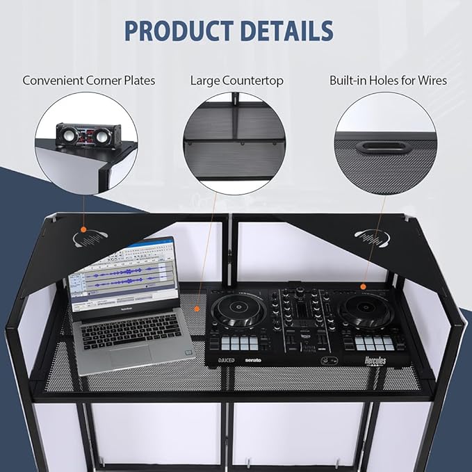 LUCKUP DJ Facade Booth 41"L x 20"W Portable DJ Facade - Image 2