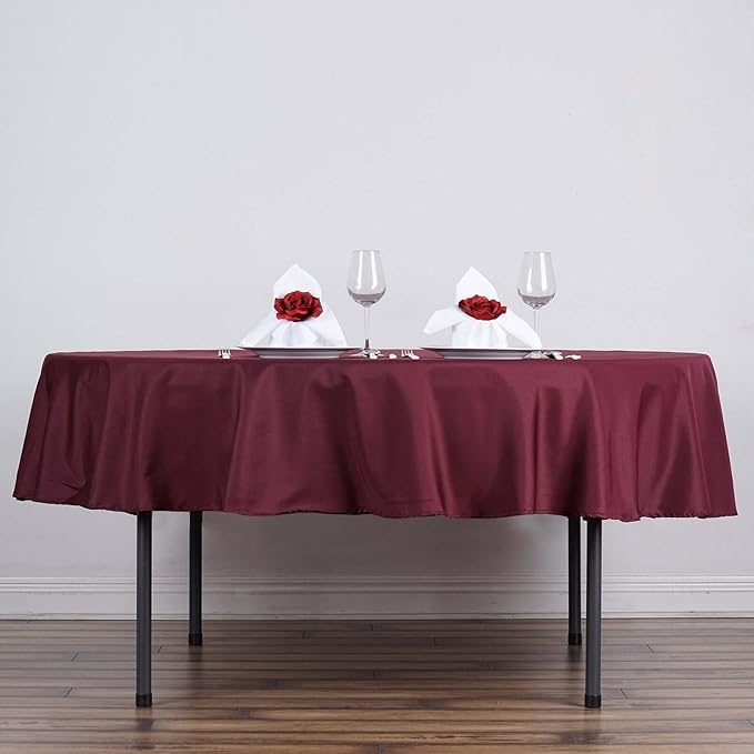 Efavormart Round Tablecloth, 70 Inch Stain & Wrinkle Resistant Washable Table by efavormart