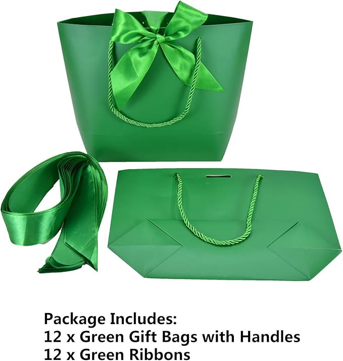 HUAPRINT Gift Bags with Handles, 7.48×3.54×7.9 inches, Party Favor Bags with - Image 3