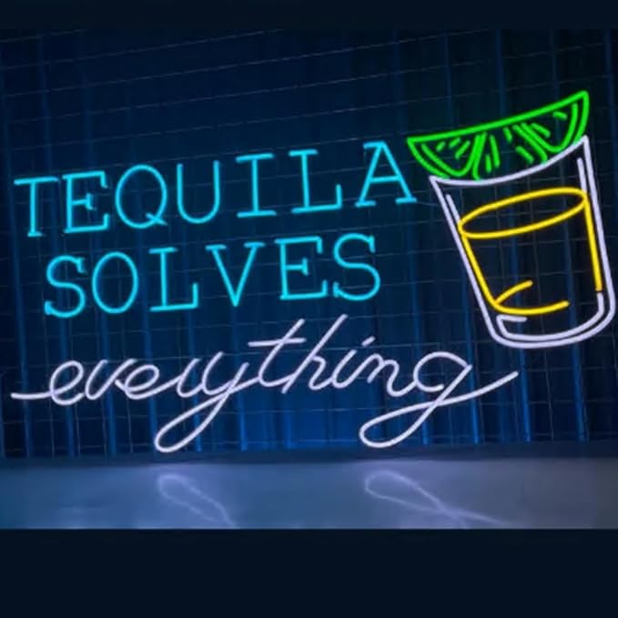 Tequila Solves Everything Neon Sign, Tequila Led Sign, Custom Neon Sign - Image 2