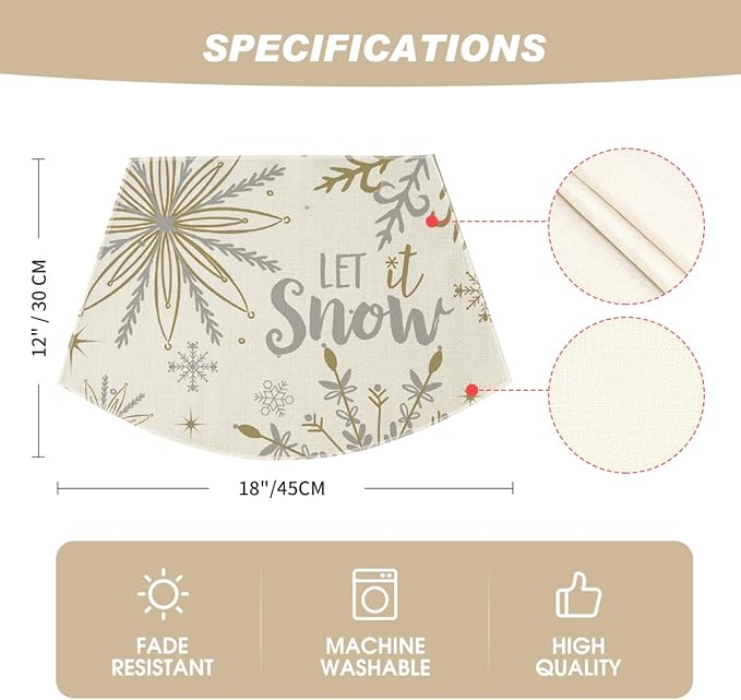Artoid Mode Christmas Snowflakes Wedge Shape Placemats - Image 6