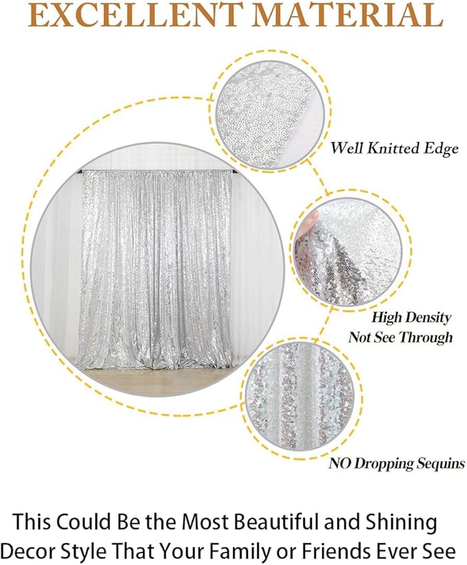 ShiDianYi Premium Sequin Photography Backdrop 6x8FT - Image 4