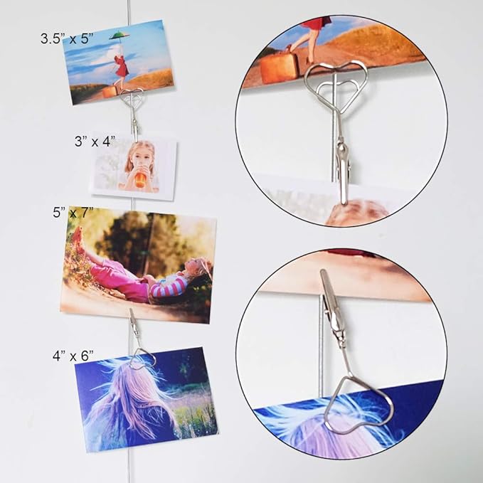Multi-Purpose Steel Wall Hanging Photo Display Cable Wire Rod - Image 4