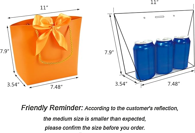 HUAPRINT Gift Bags with Handles, Party Favor Bags with Bow Ribbon - Image 2