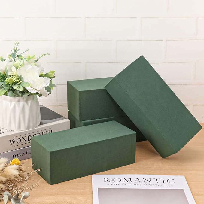 IHDYPPEW 8 PCS Green Floral Foam Blocks, Dry and Wet Florist Foam - Image 4