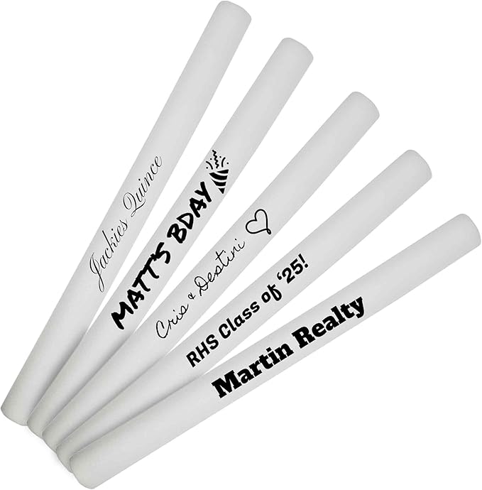 Pack of 12 Custom LED Party Foam Light Sticks Batons - Image 5