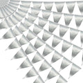 20M/65FT Silver Triangle Pennant Banner Flag Metallic Fabric Bunting Garland by raqieden