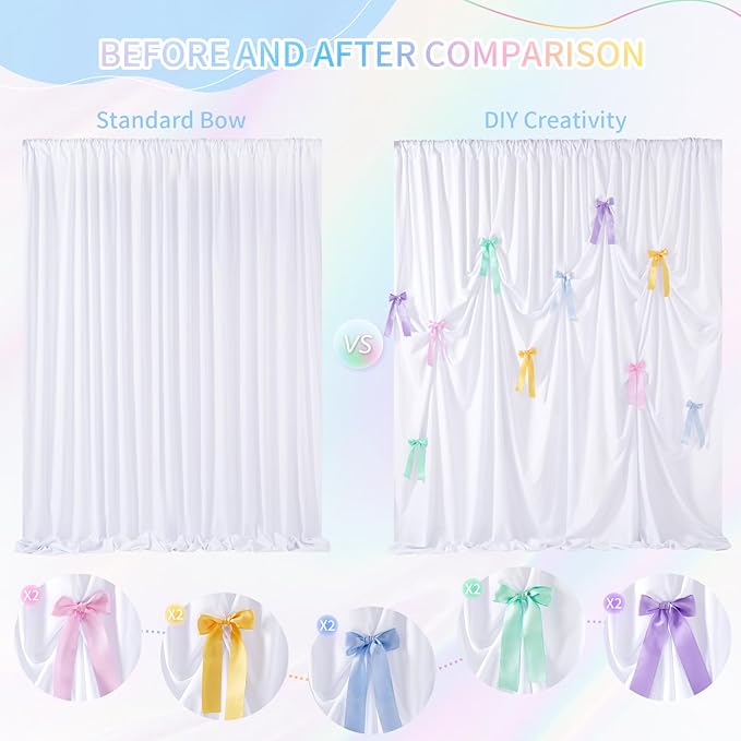 White Backdrop Curtain: 5.8×8ft Backdrop DIY Creative Photography Props - Image 6