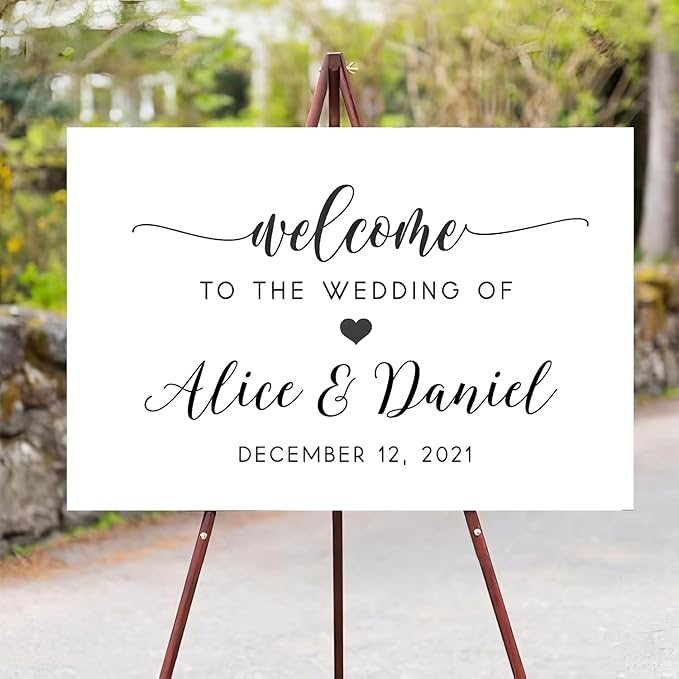 Personalized Wedding Welcome Sign, Welcome To Our Wedding Sign, Custom Wedding - Image 4