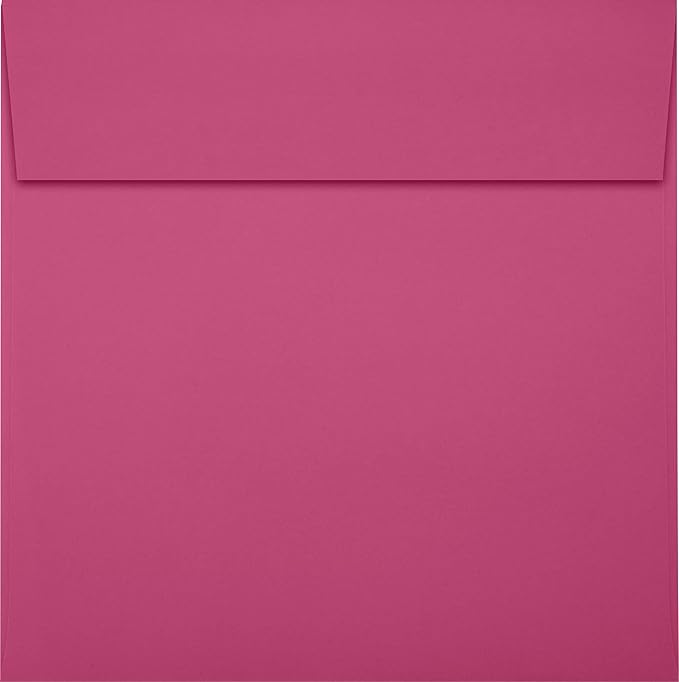LUXPaper Square Invitation Envelopes | Peel & Press | 6 1/2" x 6 1/2" | Magenta - Image 2