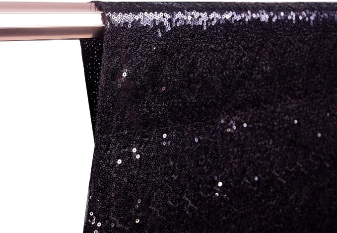 Eternal Beauty Black Thick Sequin Backdrop, 10x10 Ft Halloween Glitter - Image 9