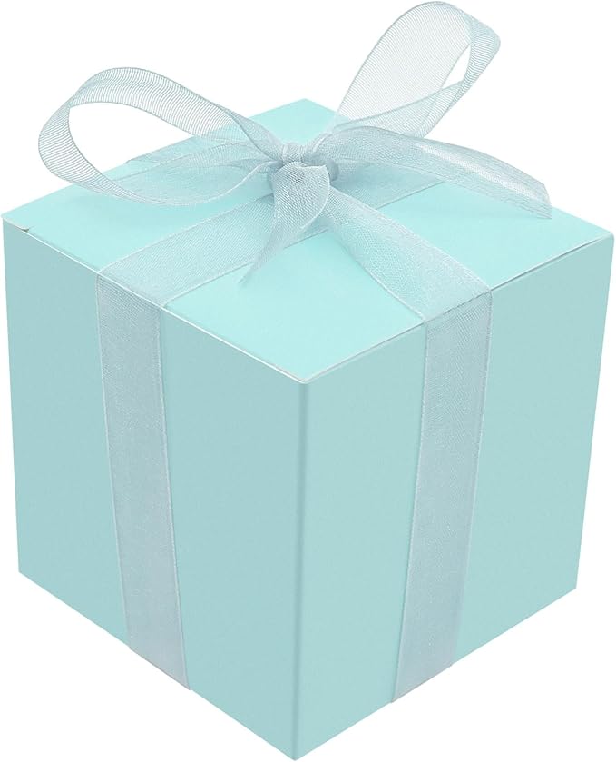 Oletx 25 Pcs Blue Paper Gift Boxes, Small Candy Boxes Bulk, Goodie Treat Boxes - Image 5