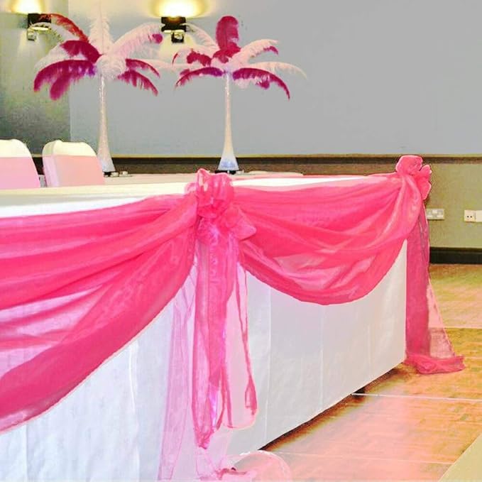 Crystal Organza Tulle Sheer Fabric Backdrop Curtains - Image 5