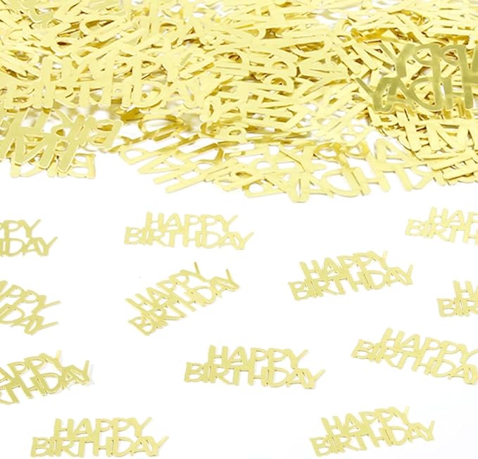Gold Happy Birthday Confetti Birthday Party Decorations Baby/Adult Birthday - Image 3