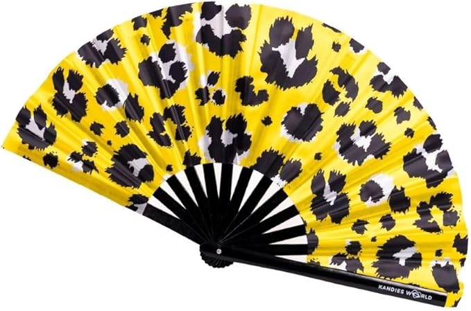 Kandies World UV Reactive Custom Festival Folding Hand Fan by KandiesWorld
