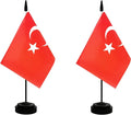 2 Pack Turkey Desk Flag, Turkish Table Office Flag by Unknown