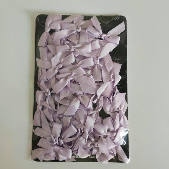 50pcs 1-1/2" Lavender Satin Ribbon Bows - Image 9