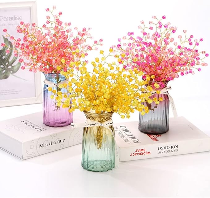 32PCS Crystal Artificial Flowers Bouquets Handmade Acrylic Flower Branches Fake - Image 2