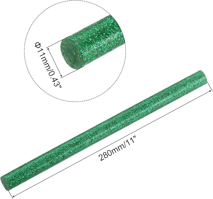 uxcell 20pcs Hot Glue Sticks for Glue Gun 11mm/0.43-inch x 11-inch Mini Hot - Image 2