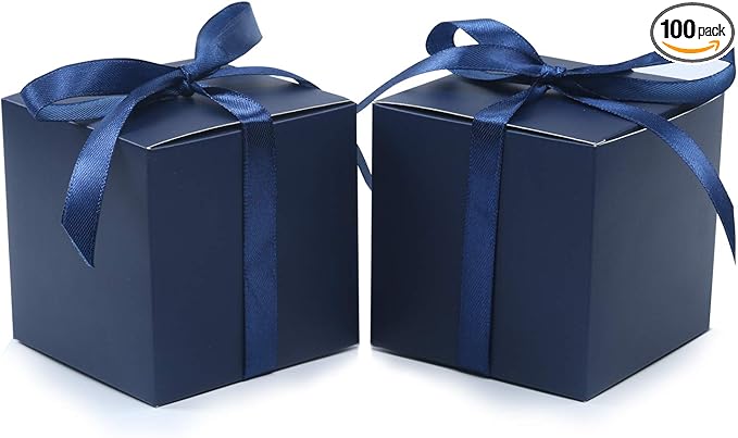 COTOPHER 100pcs Small Gift Boxes, Favor Boxes 2x2x2 inches Paper Gift Boxes by COTOPHER