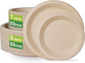 GreenWorks 7 inch and 9 inch Heavy-duty Compostable Plates by GreenWorks