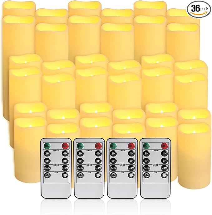36Pack Flameless LED Candles, Waterproof by ECLHTLNY