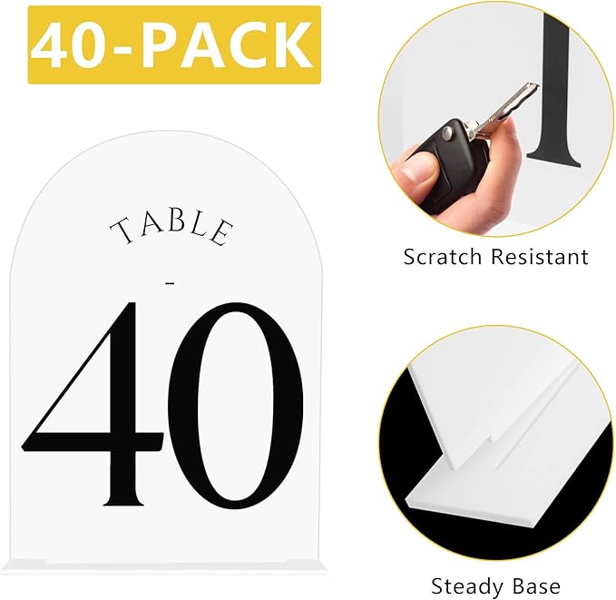 JOYIT Arch Wedding Table Numbers 1-40 - Image 3