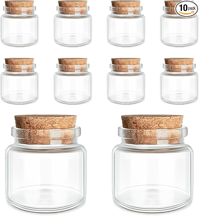JIUYUE 10 pcs 20 ml Glass Bottles by JIUYUEGlassjewelryfactory