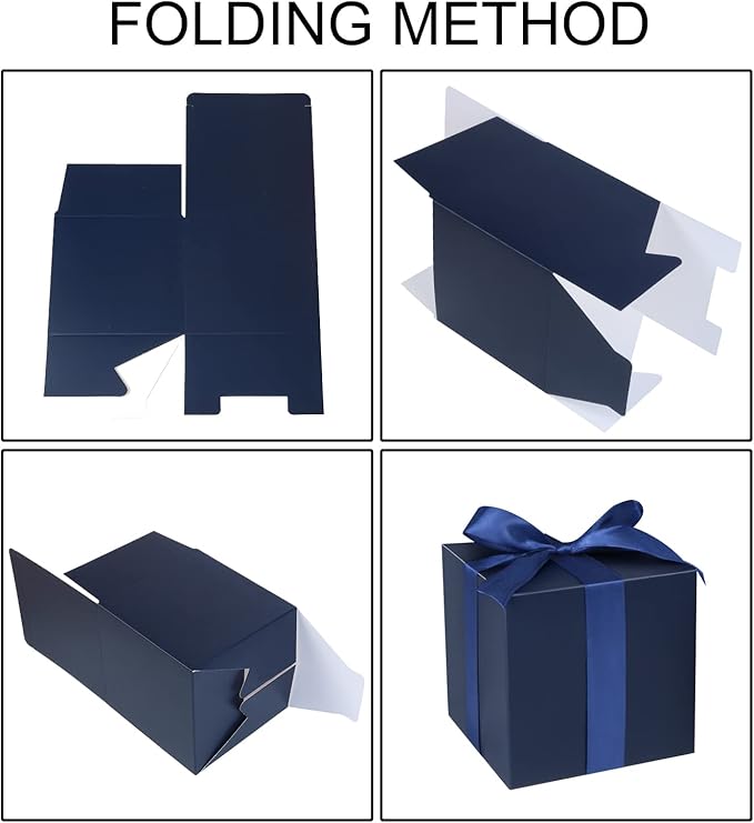 COTOPHER Small Gift Boxes 25 Pack 6x6x6 inches Blue Gift Boxes - Image 6