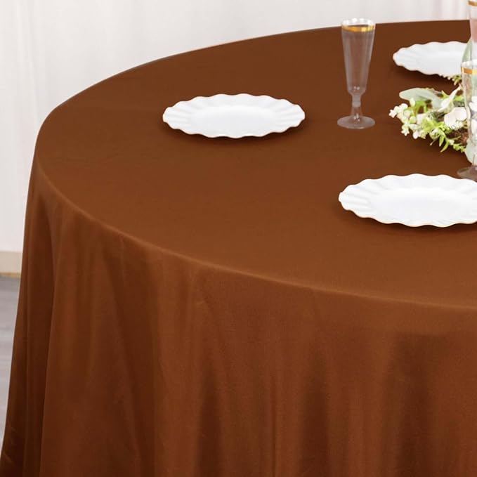 Efavormart Round Tablecloth, 120 Inch Stain & Wrinkle Resistant Washable Table - Image 3