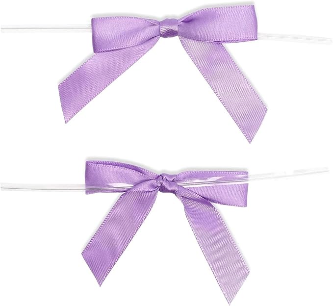 Bright Creations 100 Pack Purple Twist Tie Bows - Image 7