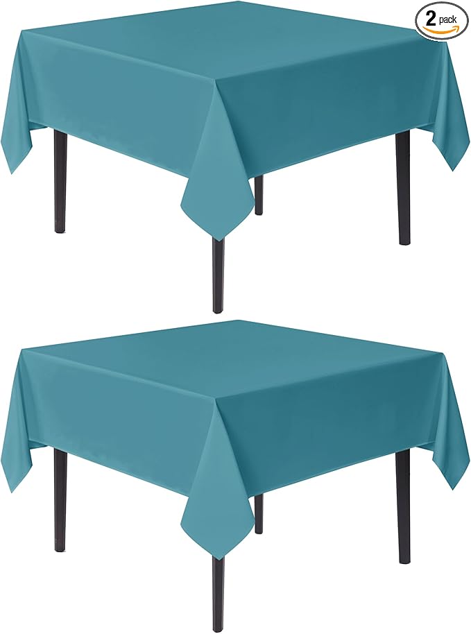 sancua Square Tablecloths 85x85 Inch, 2 Pack by sancua