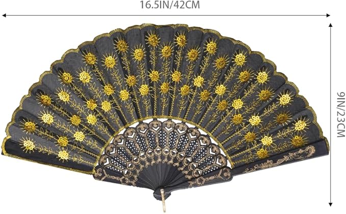 QIRMIZI 30 Pack Fabric Folding Handheld Fans, and Dancing - Image 3