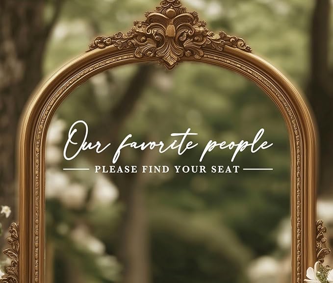 Our Favorite People Decal for Calligraphy Wedding Seating Chart Sign for Vinyl by DiscoverBeautifulGiftsHere