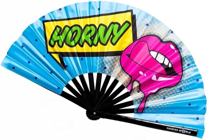 Kandies World Custom Festival Folding Hand Fan by KandiesWorld