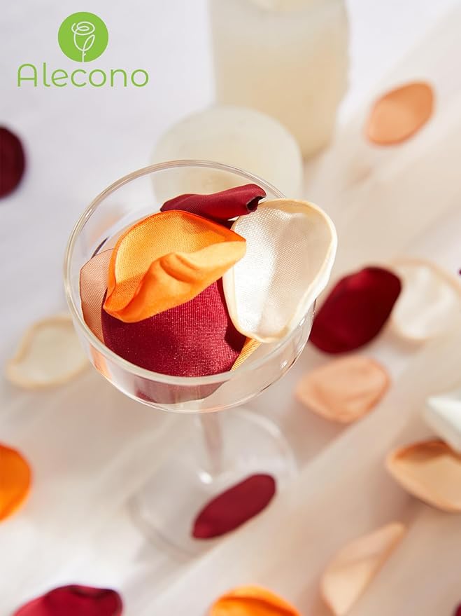 Alecono  Silk Rose Petals, Faux Rose Flower Petals Bulk - Image 6