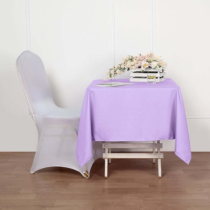 Efavormart 54x54 Lavender Wholesale Linens Seamless Polyester Square Tablecloth - Image 7