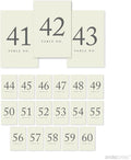 Andaz Press Ivory Wedding Table Numbers 41-60, 4x6-Inches Table Number Cards by AndazPress