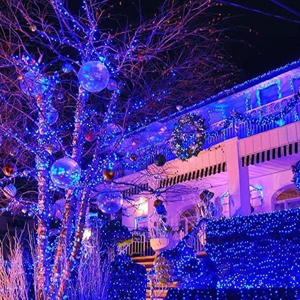 YEGUO 165ft 500 LED Blue Christmas Lights Outdoor Waterproof, 8 Modes Twinkle - Image 6
