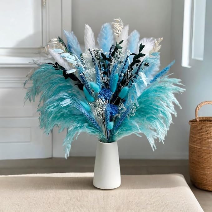 Blue Dried Flowers Bouquet - Image 8