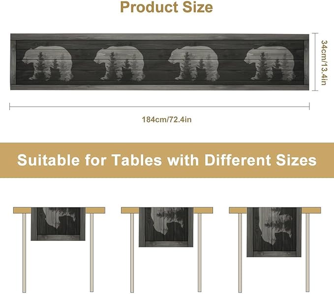Rustic Country Bear Table Runner - Image 3