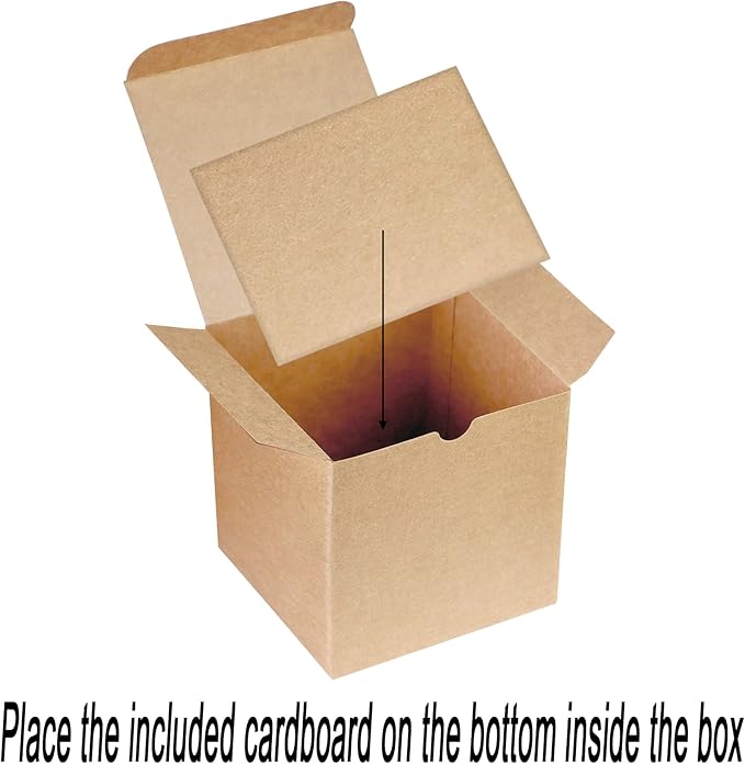 Xxcxpark 48 PCS Brown Gift Boxes 4x4x4 inches, Decorative Party Favor Gift - Image 4