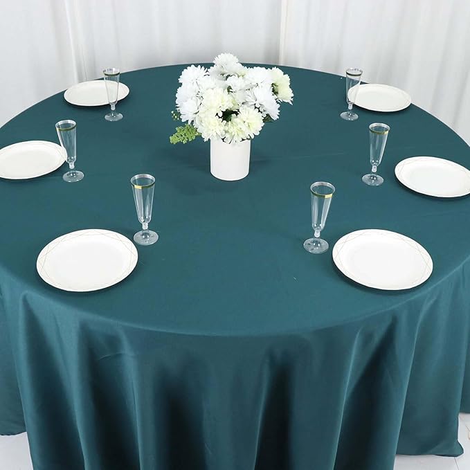 Efavormart Round Tablecloth, 120 Inch Stain & Wrinkle Resistant Washable Table - Image 9